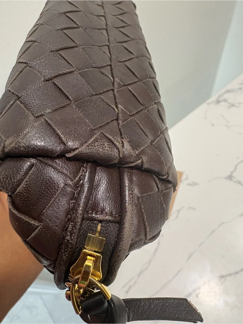 Bottega Veneta Dark Brown pouch